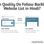 130+ High DA/PA High Quality Do Follow Backlinks Website List in Hindi